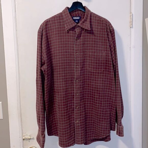 LANDS’ END Marion and Gray Flannel Shirt-XL Tall - Picture 1 of 7